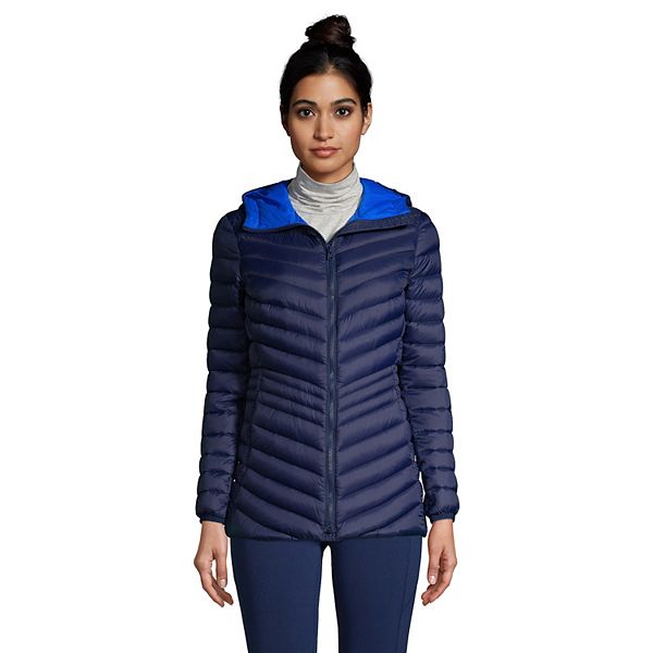 Petite Lands' End Wanderweight Ultralight Hooded Packable Down Jacket