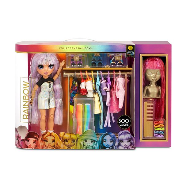 Rainbow High Fashion Studio – includes FREE Exclusive Doll with Rainbow of  Fashions and 2 Sparkly Wigs to Create 300+ Looks 