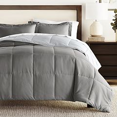 Real Living Real Living Aqua & Gray Stripe Reversible Comforter Set