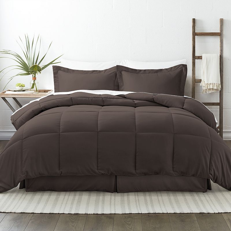 Home Collection Premium 8-Piece Bedding Set, Brown, Twin