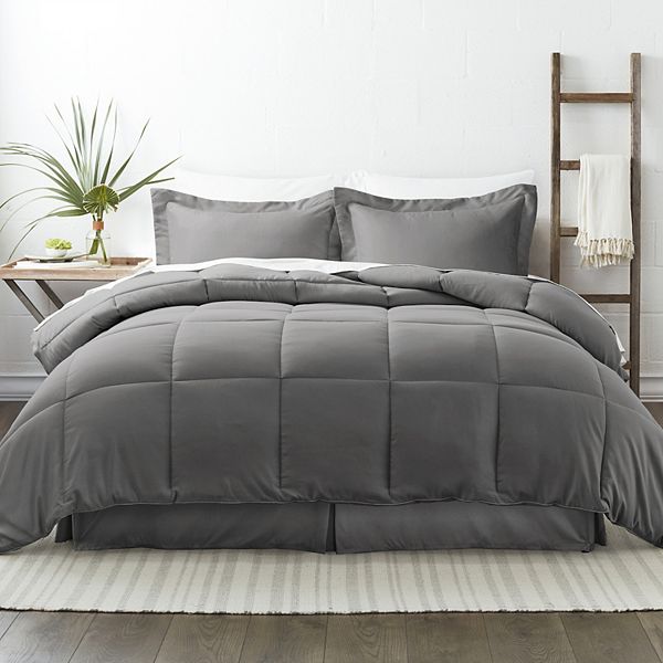 Home Collection Premium 8 Piece Bedding Set, Light Grey Bed Sheets Twin Xl