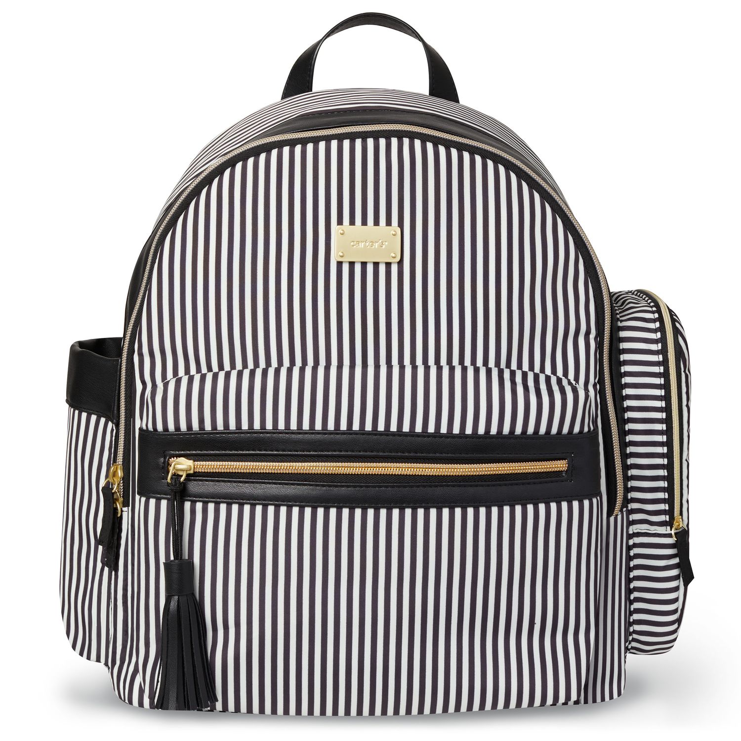 carter's striped diaper bag