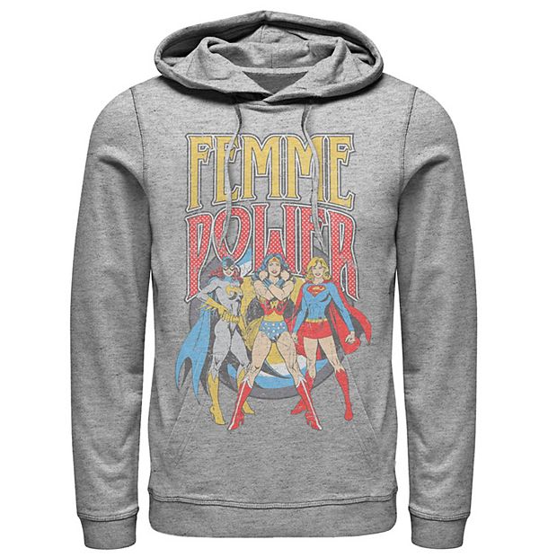 Men s DC Comics Justice League Vintage Femme Power Hoodie