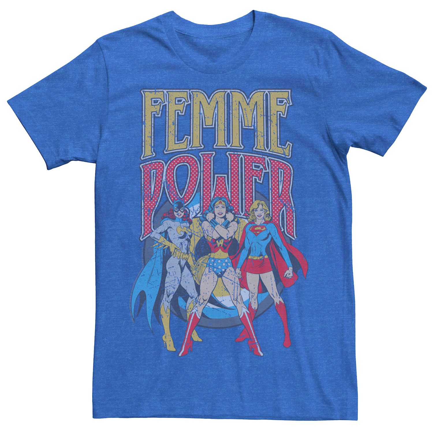 Image for Licensed Character Men's DC Comics Justice League Vintage Femme Power Tee at Kohl's.