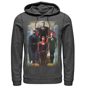 Men's DC Comics Justice League Heroes Look Up Hoodie