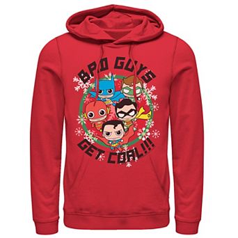Men's DC Comics Justice League Bad Guys Get Coal Christmas Hoodie
