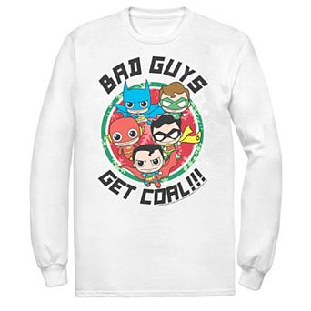 Men's DC Comics Justice League Bad Guys Get Coal Christmas Tee