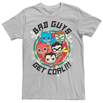 Men's DC Comics Justice League Bad Guys Get Coal Christmas Tee