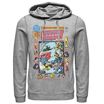 Men's Justice League Crisis On Earth Vintage Cover Hoodie