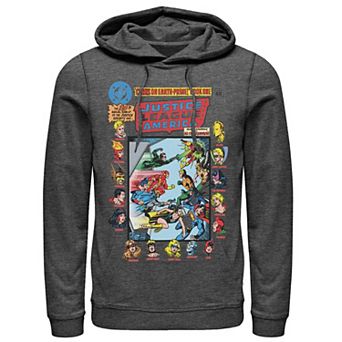 Men's Justice League Crisis On Earth Vintage Cover Hoodie