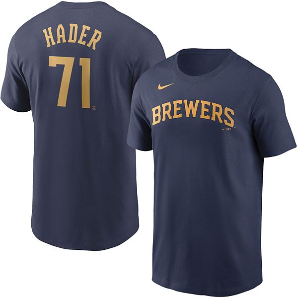 Men's Nike Milwaukee Brewers Josh Hader Name and Number Tee
