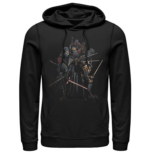 Men's Star Wars Dark Side Sith Group Sketch Poster Hoodie Men's Star Wars Dark Side Sith Group Sketch Poster Hoodie