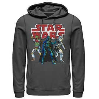 Men's Star Wars Bad Guys Vintage Portrait Logo Hoodie
