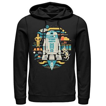 Men's Star Wars Distressed Pop Art Collage Hoodie