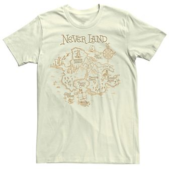 Disney's Peter Pan Never Land Map And Compass Men's Tee
