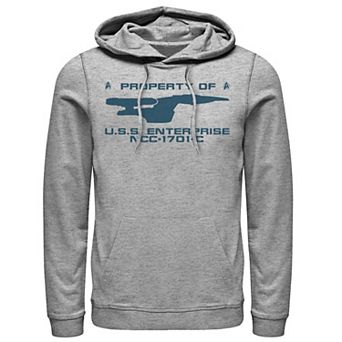 Men's Star Trek The Next Generation U.S.S Enterprise Property Text Hoodie