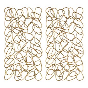In The Loop Gold Finish Wall Art 2 pc Set