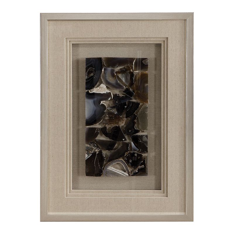 Uttermost Seana Agate Stone Shadow Box Wall Decor, Blue