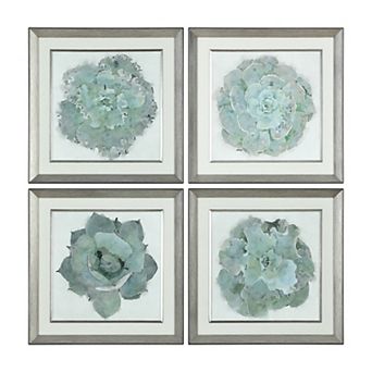 Succulent Botanical Wall Art 4 pc Set