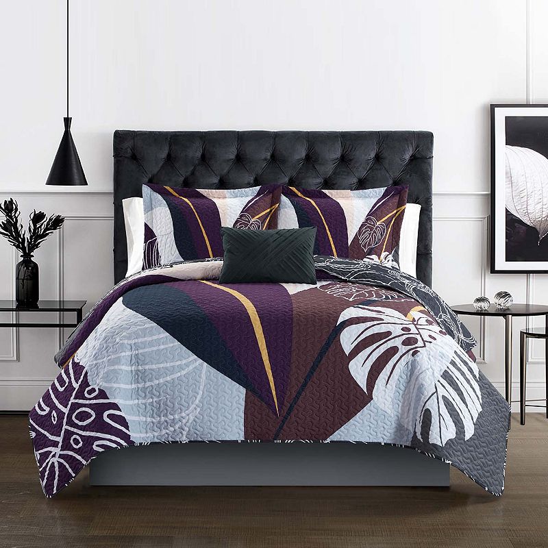 Chic Home Aello Quilt Set with Coordinating Pillows, Multicolor, Twin