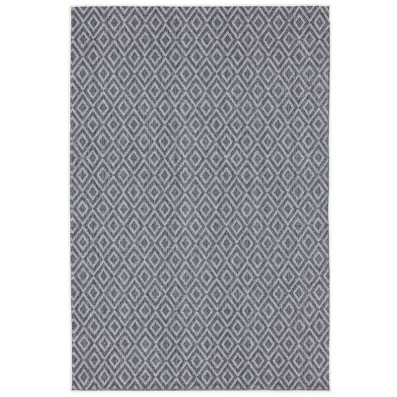 Home Dynamix Tripoli Lydia Indoor Outdoor Area Rug, Blue, 6.5X9.5 Ft