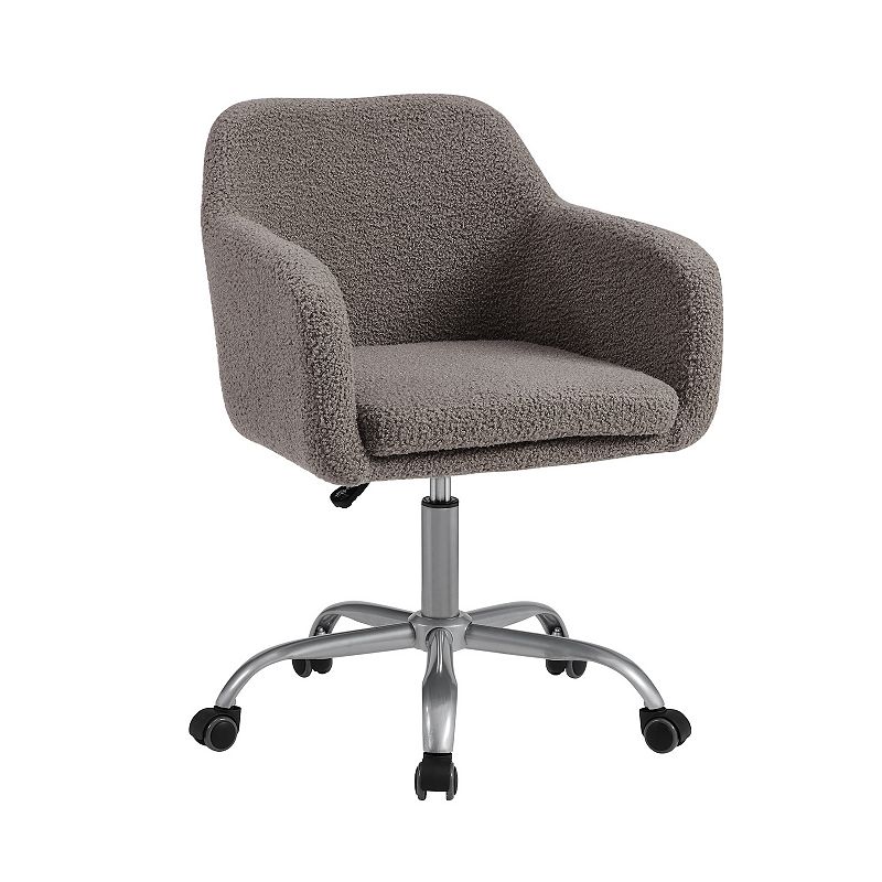 Linon Rylen Sherpa Office Chair, Grey