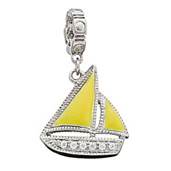 Lavish by TJM Sterling Silver Marcasite Yacht Charm