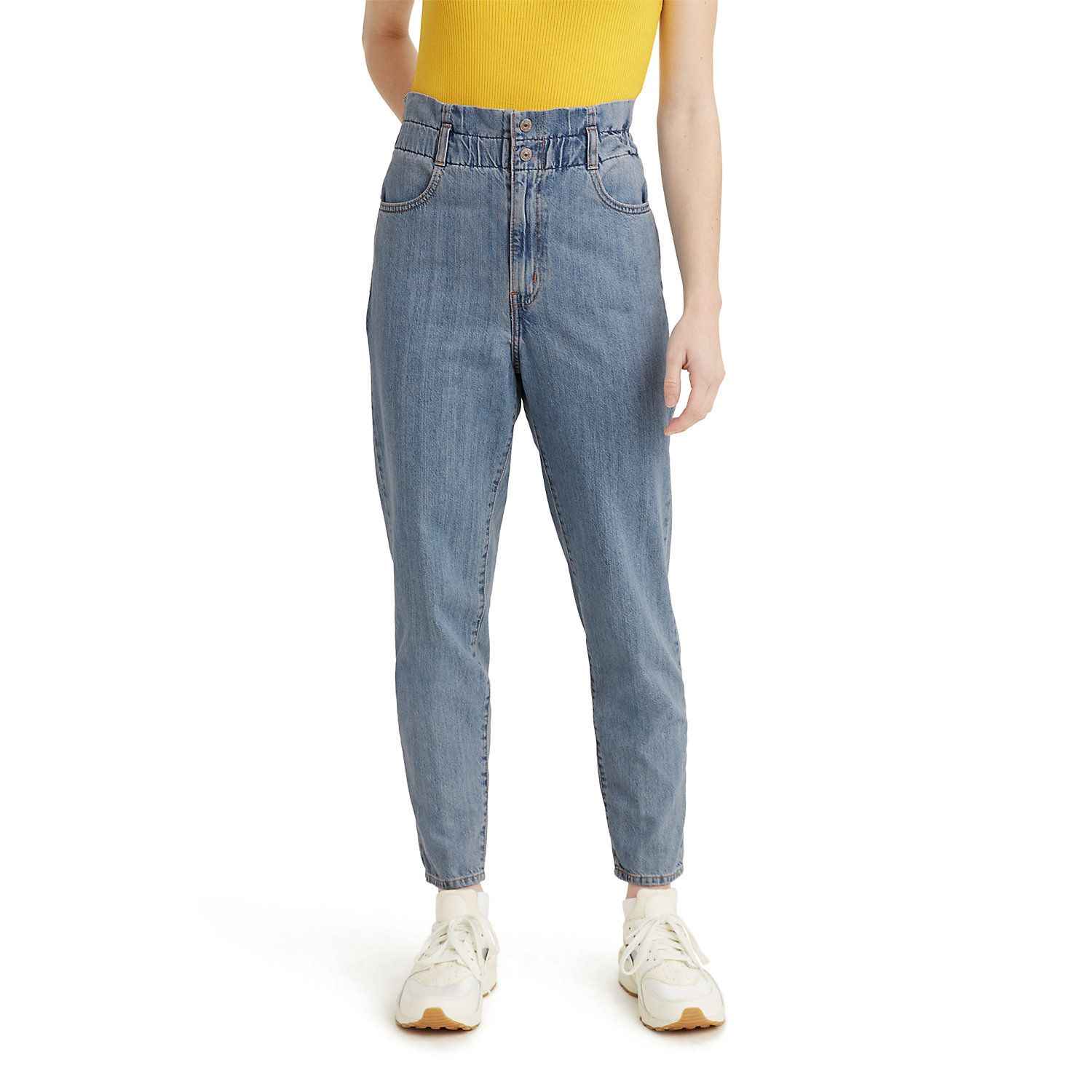 high waist jeans paperbag