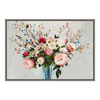 Amanti Art Grenada Flowers Framed Canvas Wall Art