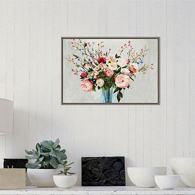Amanti Art Grenada Flowers Framed Canvas Wall Art