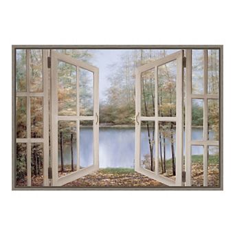 Amanti Art Autumn Woods Framed Canvas Wall Art