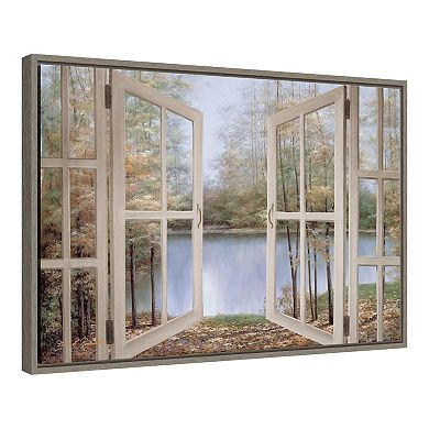 Amanti Art Autumn Woods Framed Canvas Wall Art