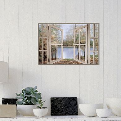 Amanti Art Autumn Woods Framed Canvas Wall Art