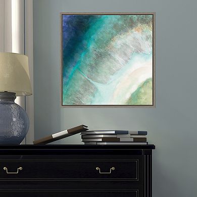 Amanti Art Coastal Diamond Framed Canvas Wall Art