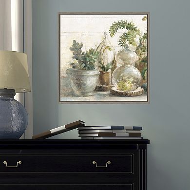 Amanti Art Greenhouse Orchids II Framed Canvas Wall Art