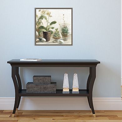 Amanti Art Greenhouse Orchids Shiplap III Framed Canvas Wall Art