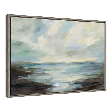 Amanti Art Northern Lagoon Framed Canvas Wall Art