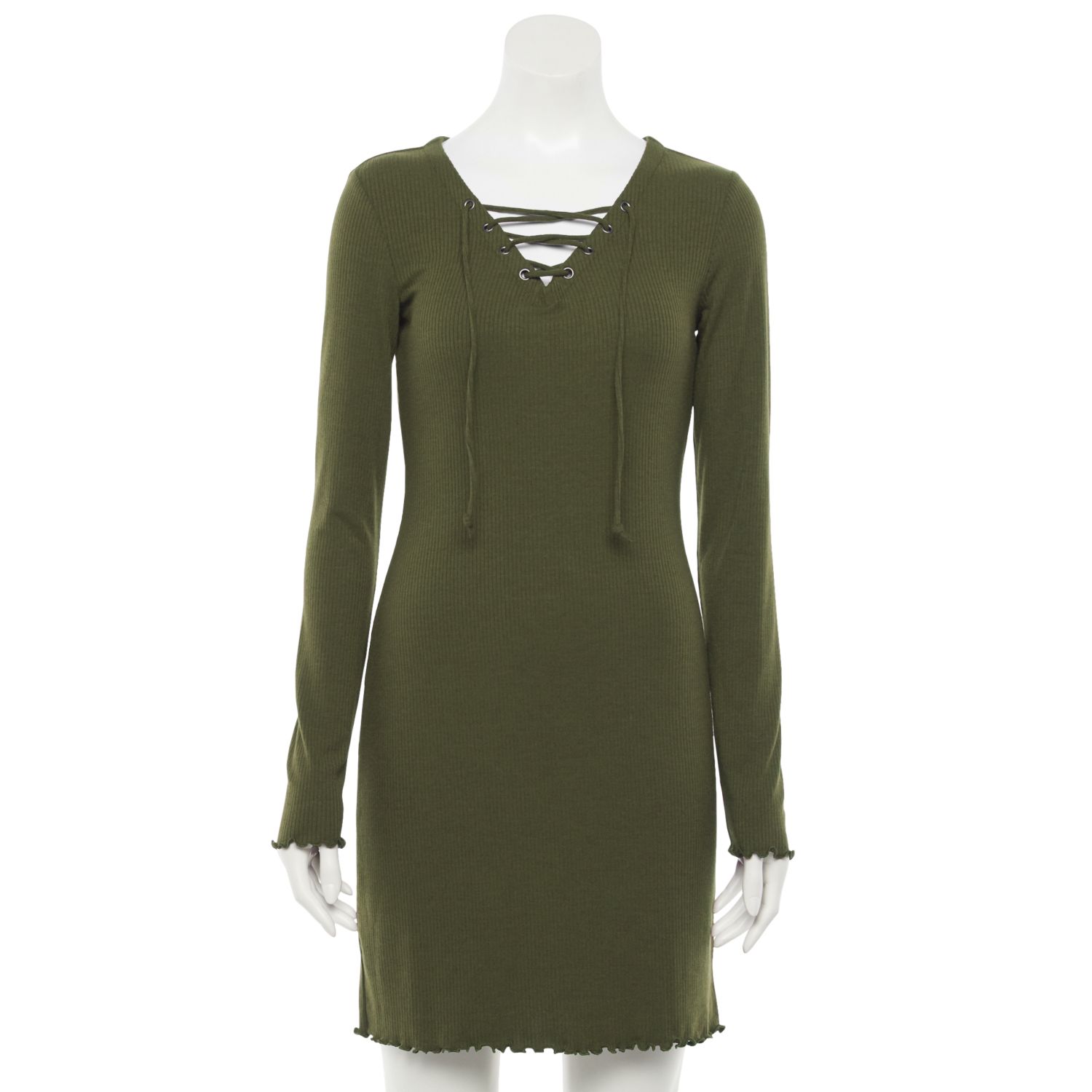 olive green sheath dress