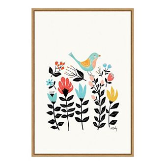 Amanti Art Folk Art Garden Framed Canvas Wall Art