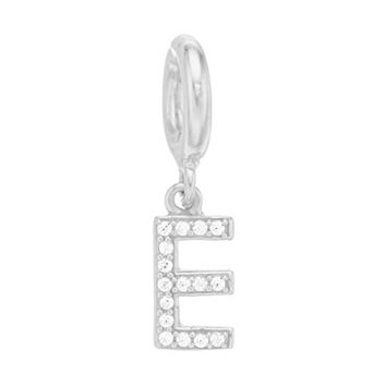 SIRI USA by TJM Sterling Silver Cubic Zirconia Initial Charm