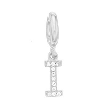 SIRI USA by TJM Sterling Silver Cubic Zirconia Initial Charm