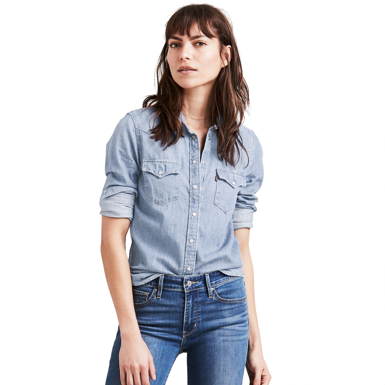 levi's women's denim shirt dress