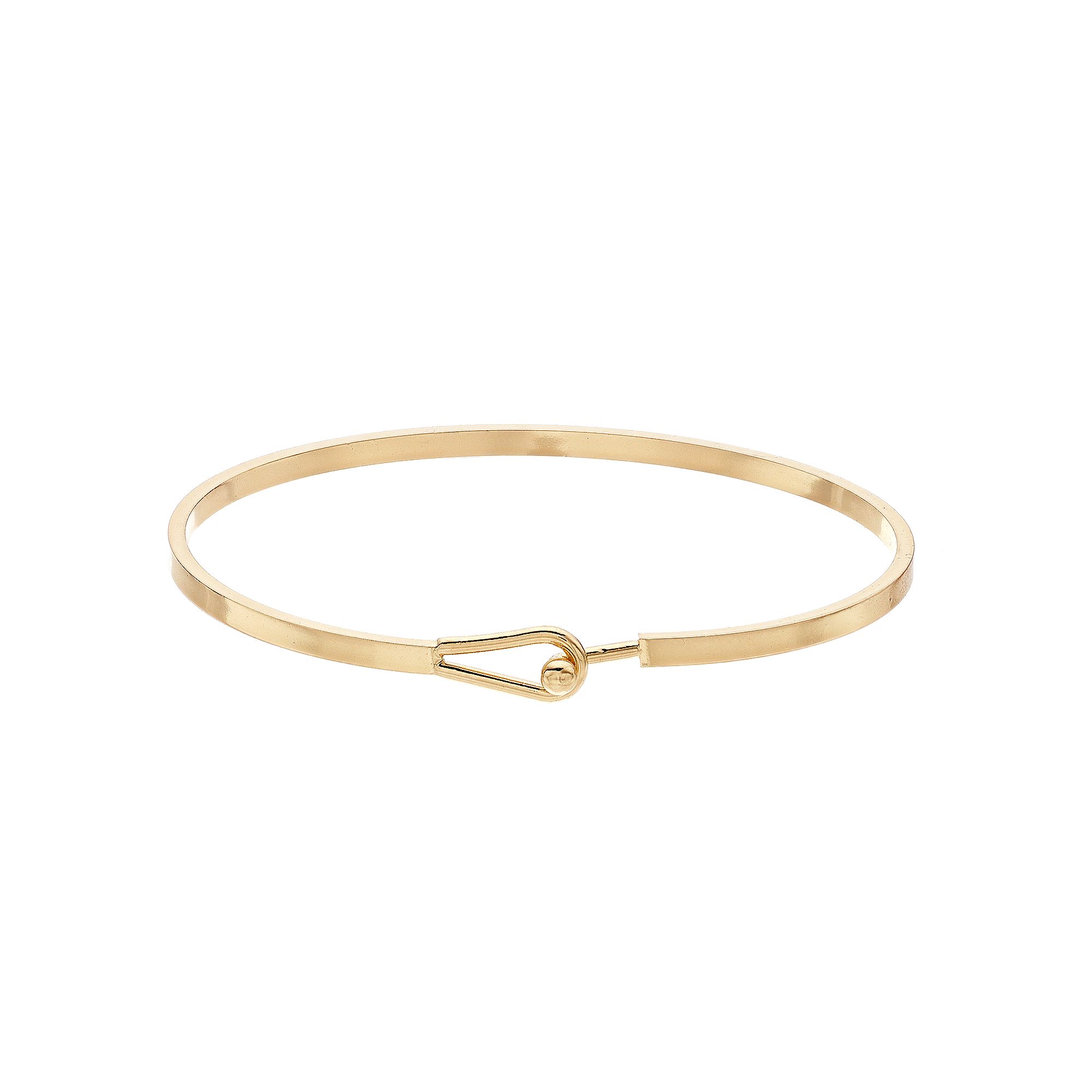 LC Lauren Conrad Hook Bangle Bracelet, Womens, Gold Tone