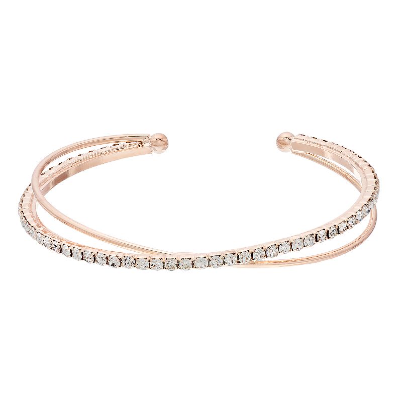 LC Lauren Conrad Pave Cuff Bracelet, Womens, Brt Pink