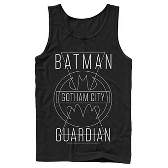 Men's DC Comics Batman Gotham City Guardian Text Poster Tank Top
