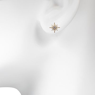 ORECCHINI PENDENTI IN ORO BIANCO 18 KT CON ZIRCONI BIANCHI