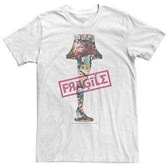 Men's Christmas Story Lamp Fragile It Must Be Italian Tee