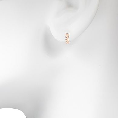 LC Lauren Conrad Vine Motif Nickel Free Hoop Earrings