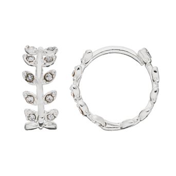 LC Lauren Conrad Vine Motif Nickel Free Hoop Earrings