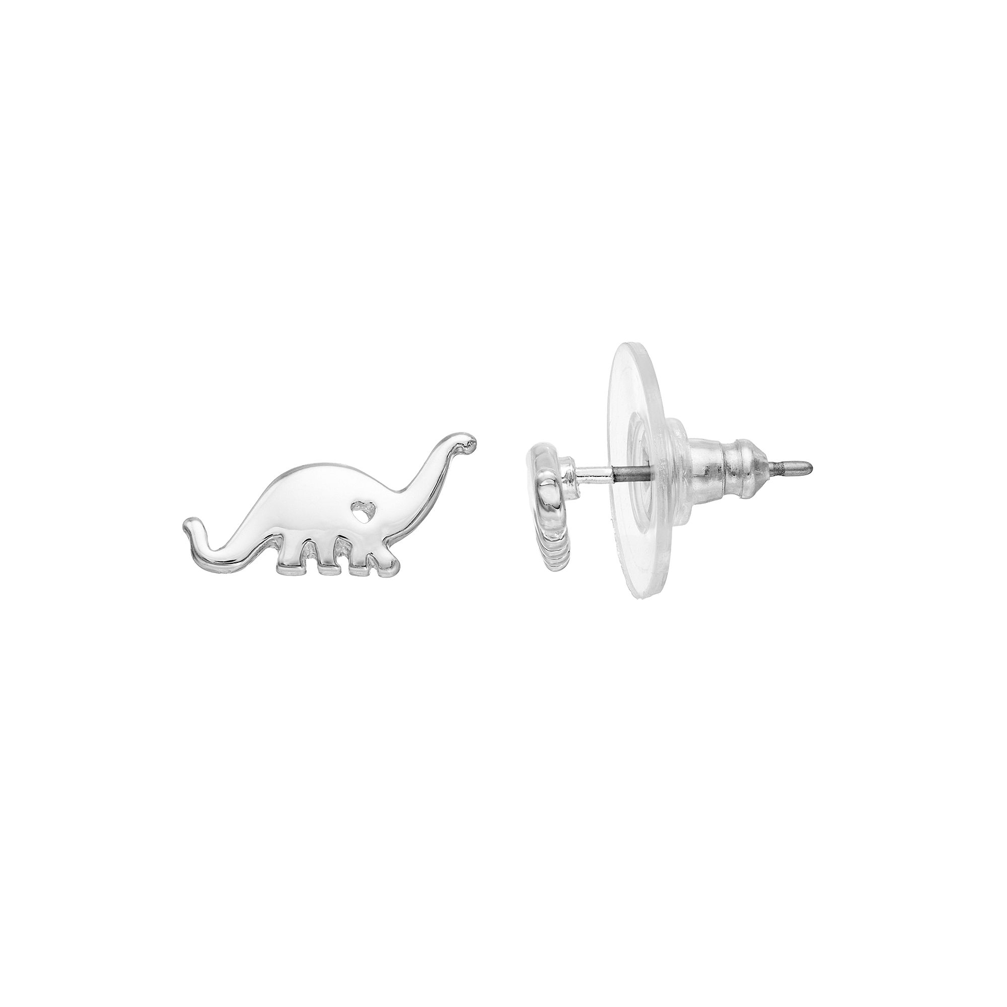 LC Lauren Conrad Dinosaur Nickel Free Stud Earrings, Womens, Silver Tone